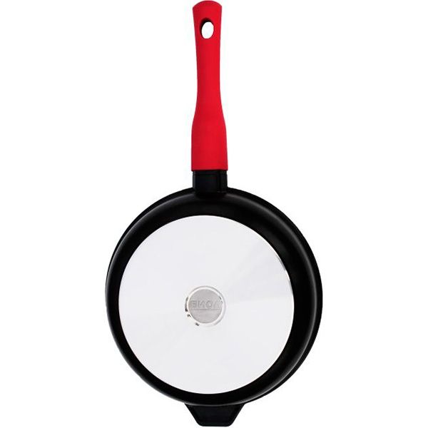 Сковорода с антипригарным покрытием съемая ручка + стеклянная крышка 24 см Титанал 2406РС Biol