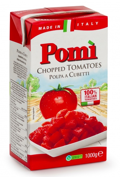 Томаты Pomi Очищенные нарезанные кубиками 1000 г