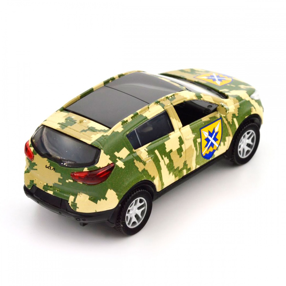 Автомодель TechnoDrive 1:32 серії Шеврони Героїв Kia Sportage R-56 ОМПБр 250362M