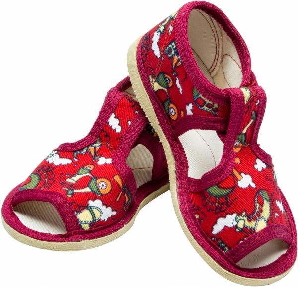 Тапочки для девочек Экотапок Сандалик летний красные 1075 р.25