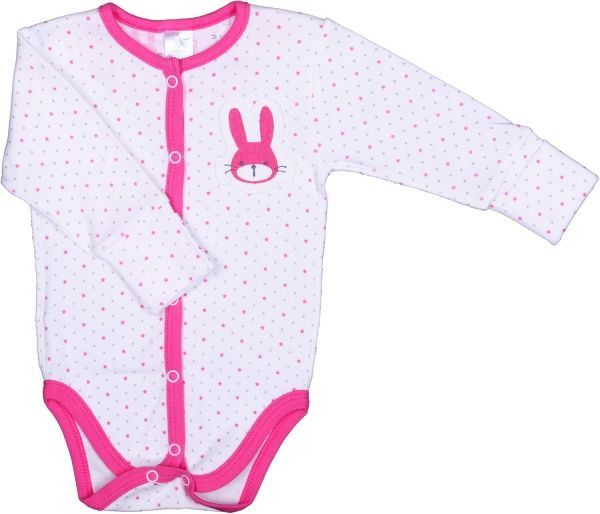 Боди детское для девочки Baby Veres Hello Bunny р.62 розовый с белым 
