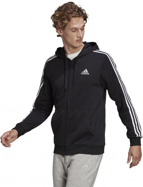 Джемпер Adidas M 3S FT FZ HD GK9032 р. L чорний