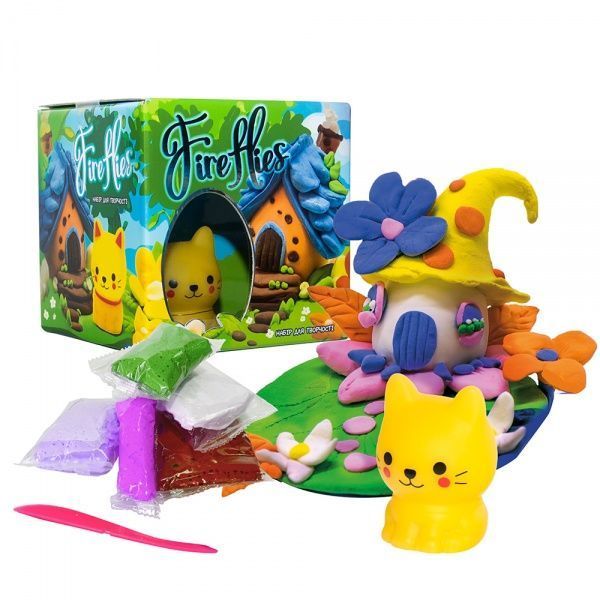 Набір маси для ліплення Strateg Fireflies кошеня 30411