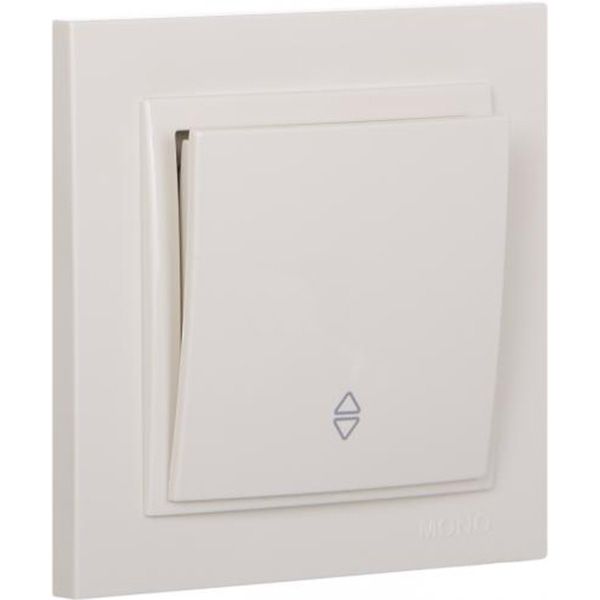 Выключатель проходной одноклавишный Mono Despina без подсветки 10 А 250В кремовый 102-170025-109