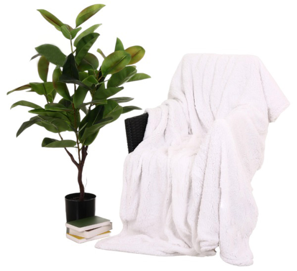 Плед Double Jacquard Sherpa 200x220 см тауп La Nuit