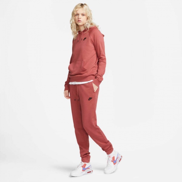 Брюки Nike ESSNTL PANT REG FLC MR DX2320-691 р. XS бордовый