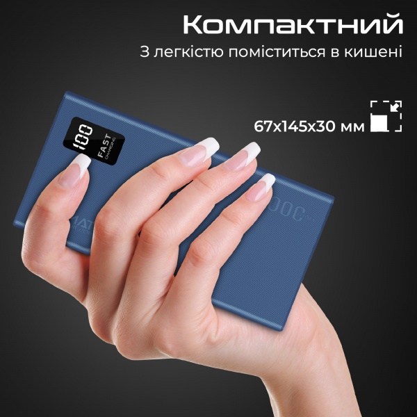 Универсальная мобильная батарея Promate 20000 mAh blue (bolt-20pro.blue) 