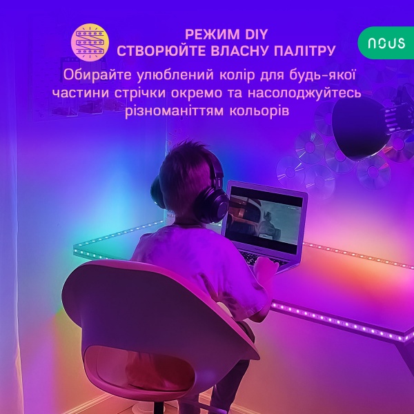 Стрічка світлодіодна Nous F5 10 м RGBIC 