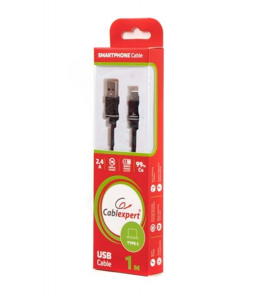 Кабель CABELEXPERT USB-USB-C 1 м чорний (CCPB-C-USB-10BK) 