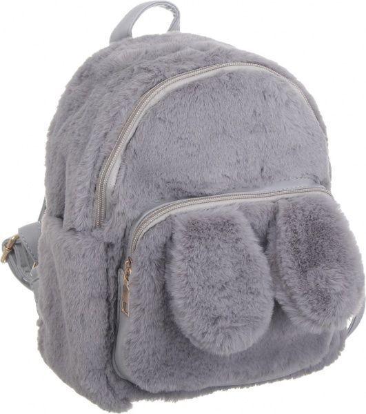 Рюкзак пухнастий Soft Touch ушки на магнитах, серый