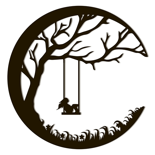 Панно PN119 гойдалка 56x56 см коричневий 