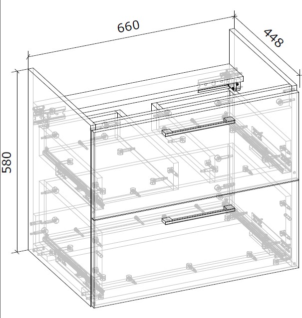 Тумба консольна Грейд Niks німфея альба під умивальник Como 70