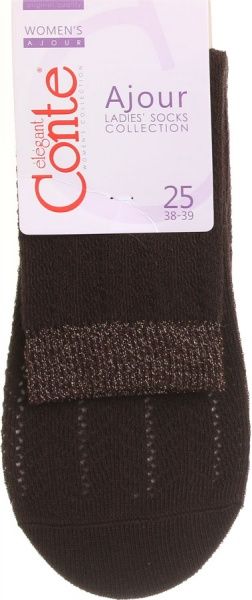 Шкарпетки Conte AJOUR люрекс 15С-82СП 076 р. 25 шоколадний 1 шт. 