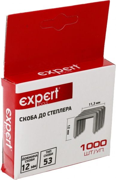 Скобы для ручного степлера Expert Tools 12 мм тип 53 (А)
