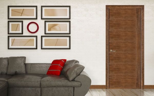 Дверное полотно Terminus Urban №26 700 мм дуб браун 