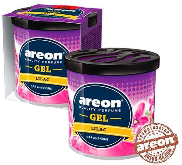 Ароматизатор на панель приладів АРЕОН гель консерва Бузок