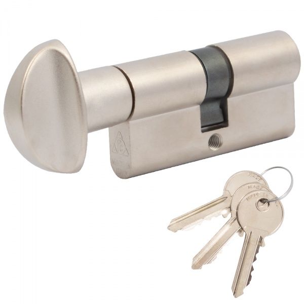 Циліндр Cortellezzi Primo 117F 30x30 ключ-вороток 98 мм матовий нікель
