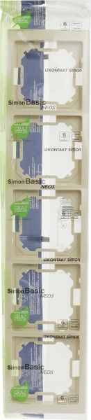 Рамка п'ятимісна Simon Basic Neos універсальна кремовий BMRC5/12