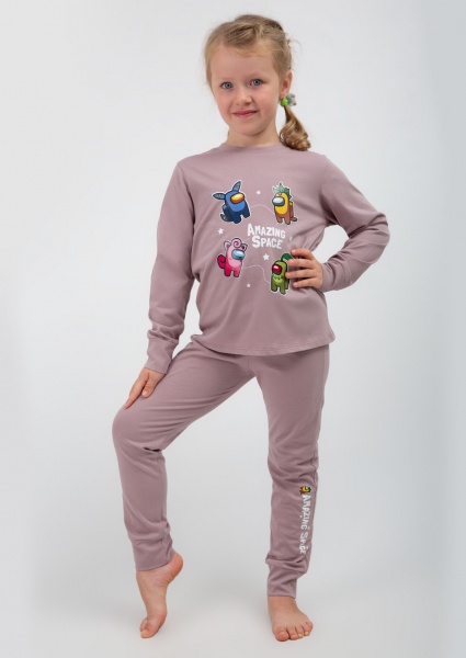 Пижама детская унисекс Roksana 1065/12035 р.98 сиреневый 