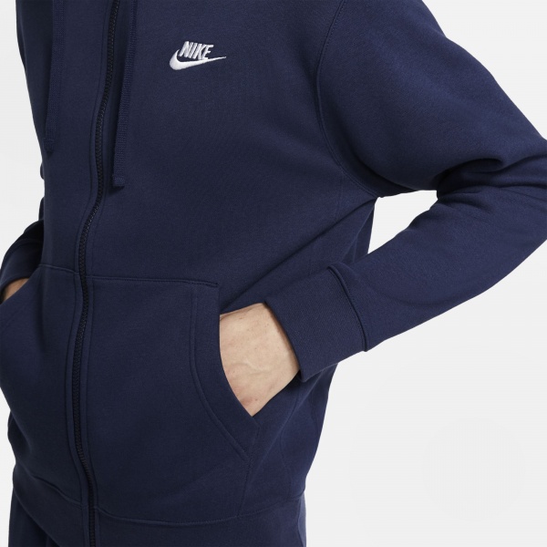 Джемпер Nike M NSW CLUB HOODIE FZ BB BV2645-410 р. S синій