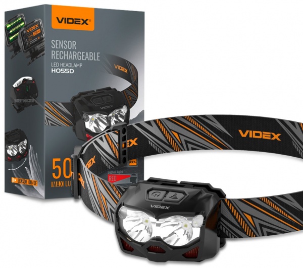 Фонарь налобный Videx светодиодный VLF-H055D 500Lm 5000K