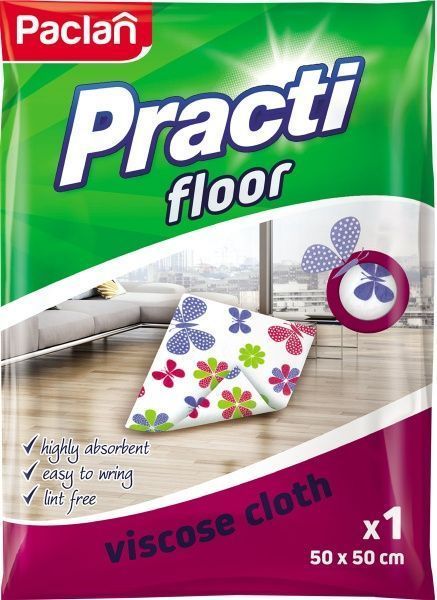 Тряпка для пола Paclan floor 50х60см см 1 шт./уп. белый с рисунком