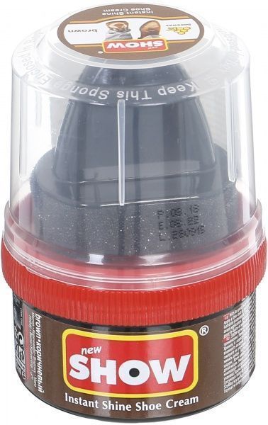 Крем для взуття SHOW з натуральним воском 50 мл коричневий
