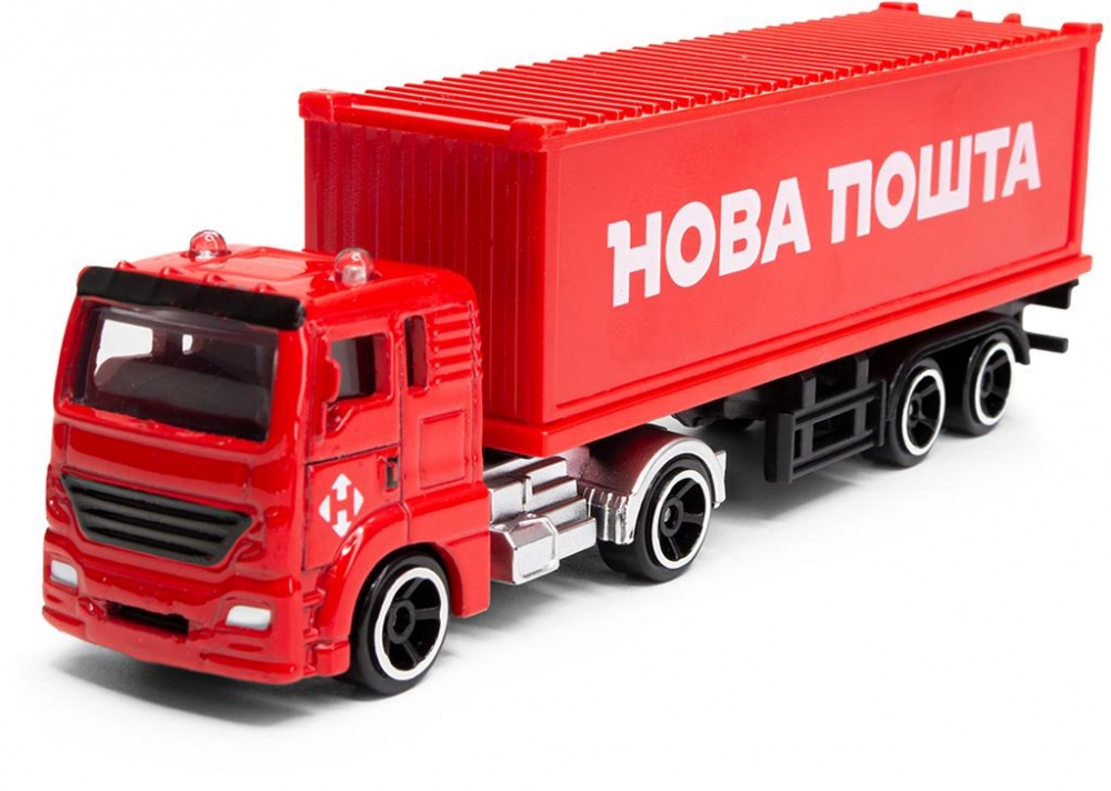Модель TechnoDrive 1:43 Фура Новая Почта 250416CG