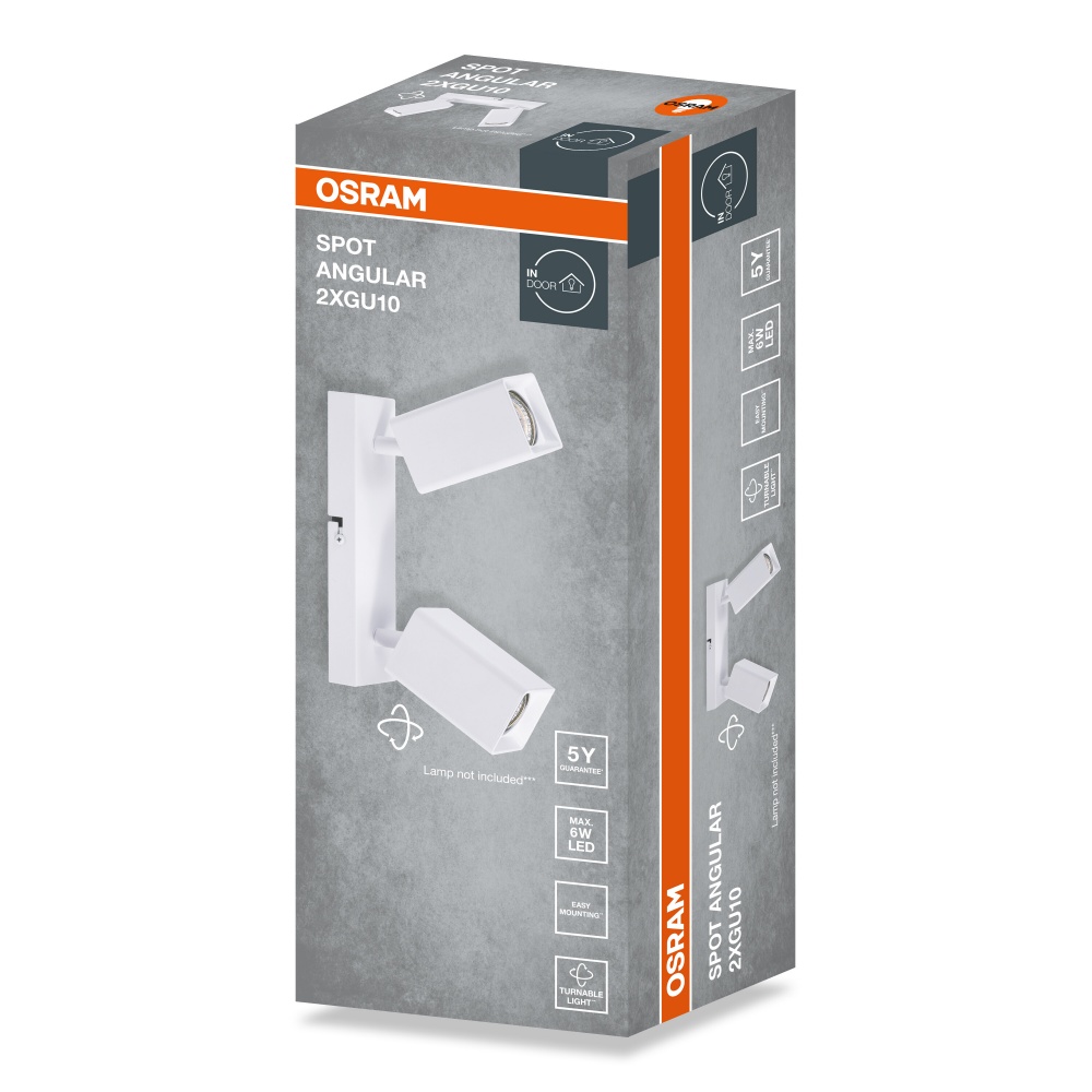 Спот Osram Angular 2xGU10 белый