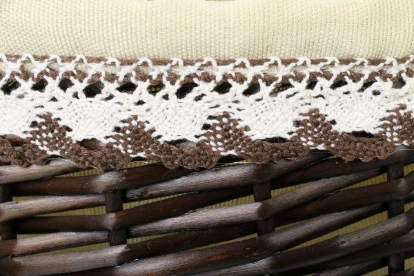 Корзинка плетеная с текстилем 29х22х17/33 см EBE18-10-2 