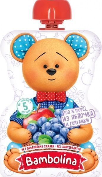 Пюре Bambolina Яблуко-лохина 90 г 4813163002264 