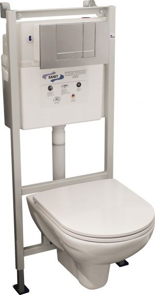 Система инсталляции Laufen Sanit Ineo Plus 4 в 1 + унитаз Pro Rimles 6695.1