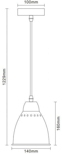 Подвес Camelion Loft PL-430S-1 С01 1x60 Вт E27 белый 