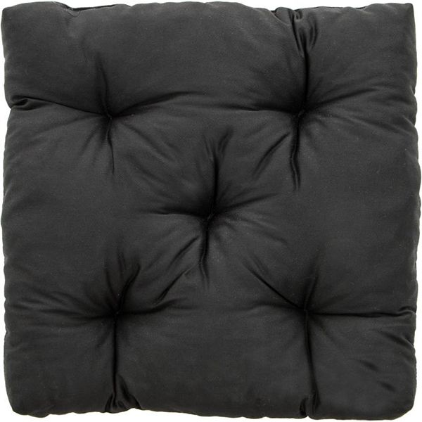 Подушка стьобана чорна 40х40х8 см