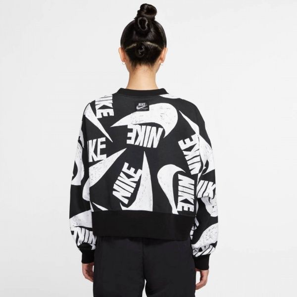 Свитшот Nike W NSW ICN CLSH FLC CREW CJ2052-010 р. S черный
