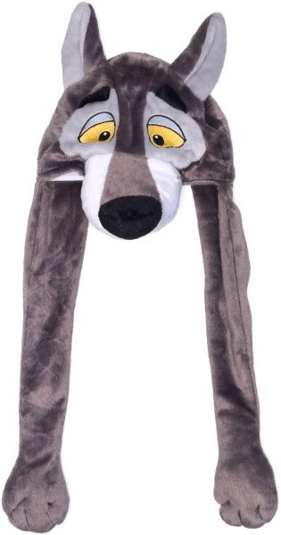 Шапочка карнавальна Вовк з вишивкою 52 см сірий 