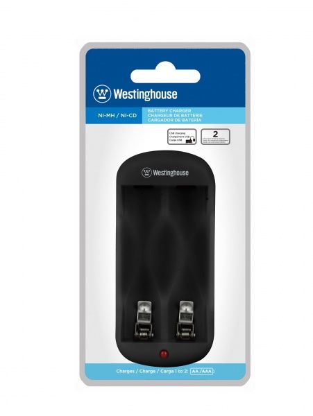 Зарядное устройство Westinghouse USB для аккумуляторов Ni-MH, Ni-Cd AA (R6, 316)AAA (R03, 286) (WBC-0805A-BLK-DB) 