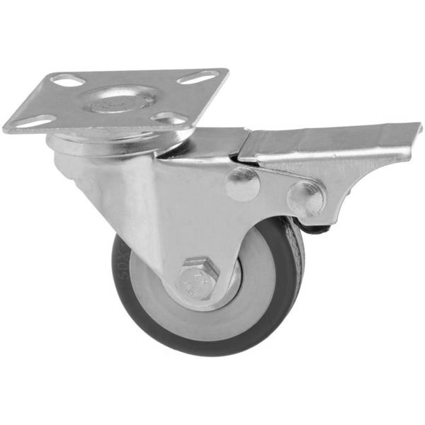 Колесо поворотное с площадкой и тормозом d50 мм Longway 3054-50(60х60)