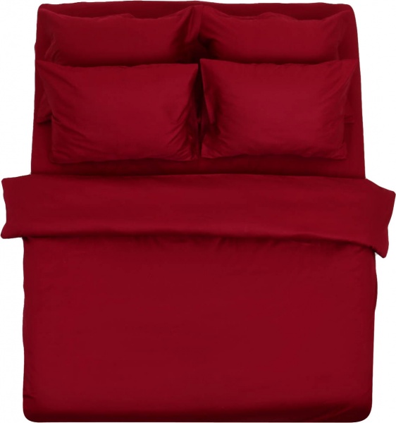 Комплект постільної білизни Mishalle євро Бордо Ideal 