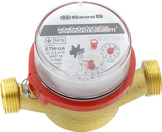 Счетчик горячей воды Gross ETK (W)15/110 R80H/40V