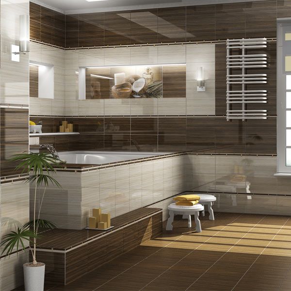 Плитка Golden Tile Wellness 107061 коричневая 250x400 мм