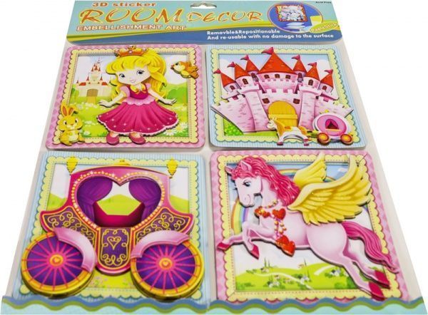 Наліпка Mota Декорації для дитячої кімнати Принцеса 3D RDS-505