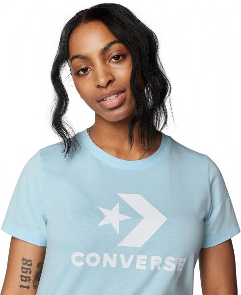 Футболка Converse STAR CHEVRON TEE 10018569-316 S бирюзовый