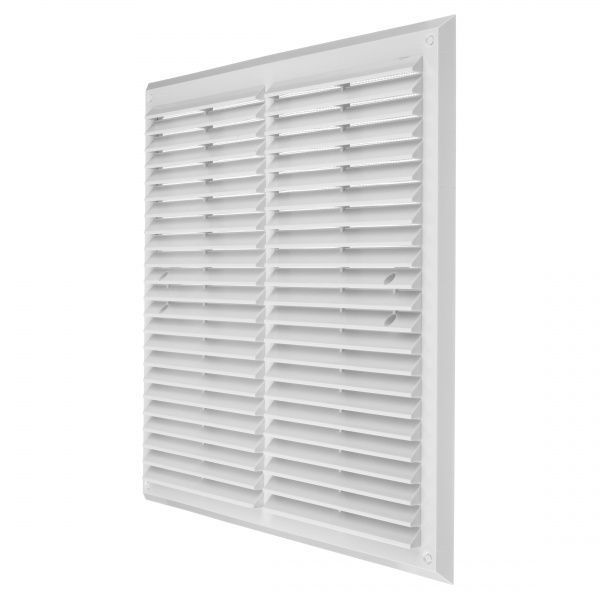 Решетка для вентиляции MiniMax с сеткой против насекомых 350 х 350 мм (1118) пластик белый 