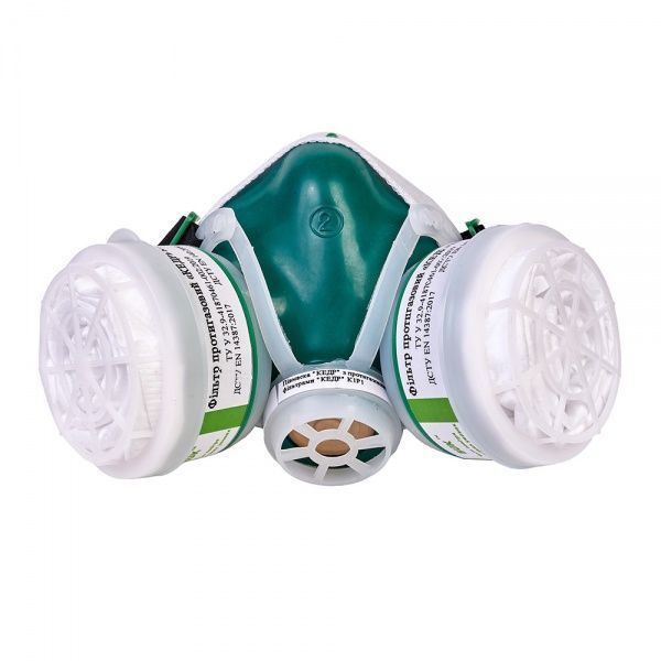 Напівмаска Кедр з протигазовими фільтрами К1Р1 