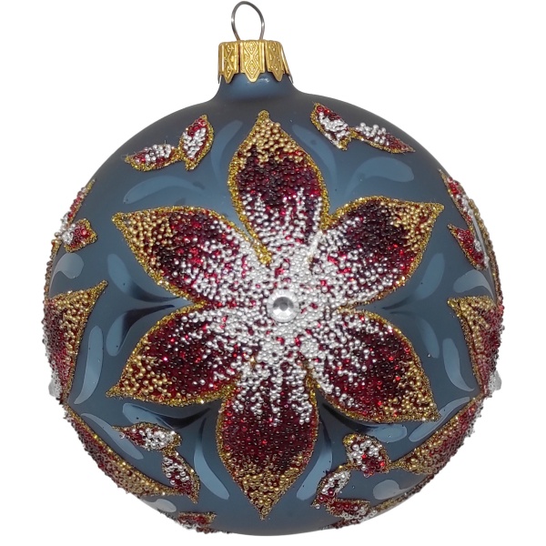 Куля новорічна 10099-2 100 мм синій