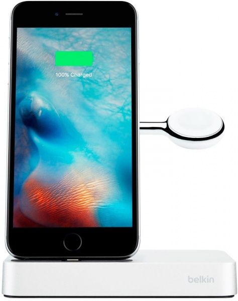Док-станція Belkin Charge Dock для iWatch + iPhone (F8J183vfSLV) 