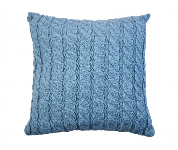 Подушка декоративна Коси волошкова 33x33 см блакитний 