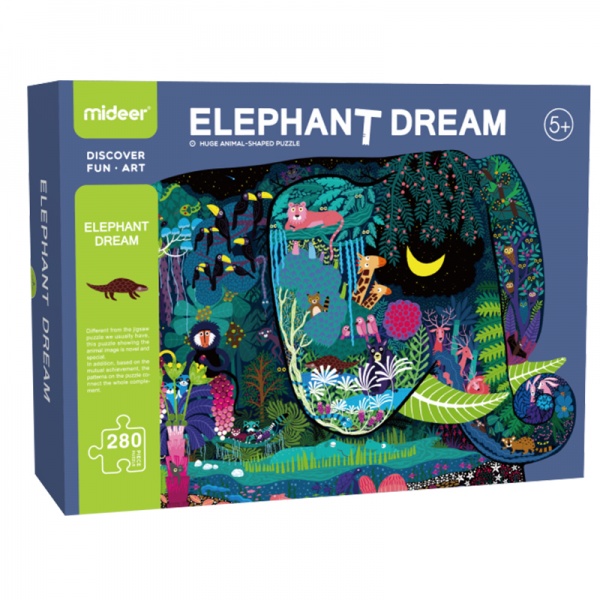 Пазл Mideer фигурный Слон 280 деталей MD3084