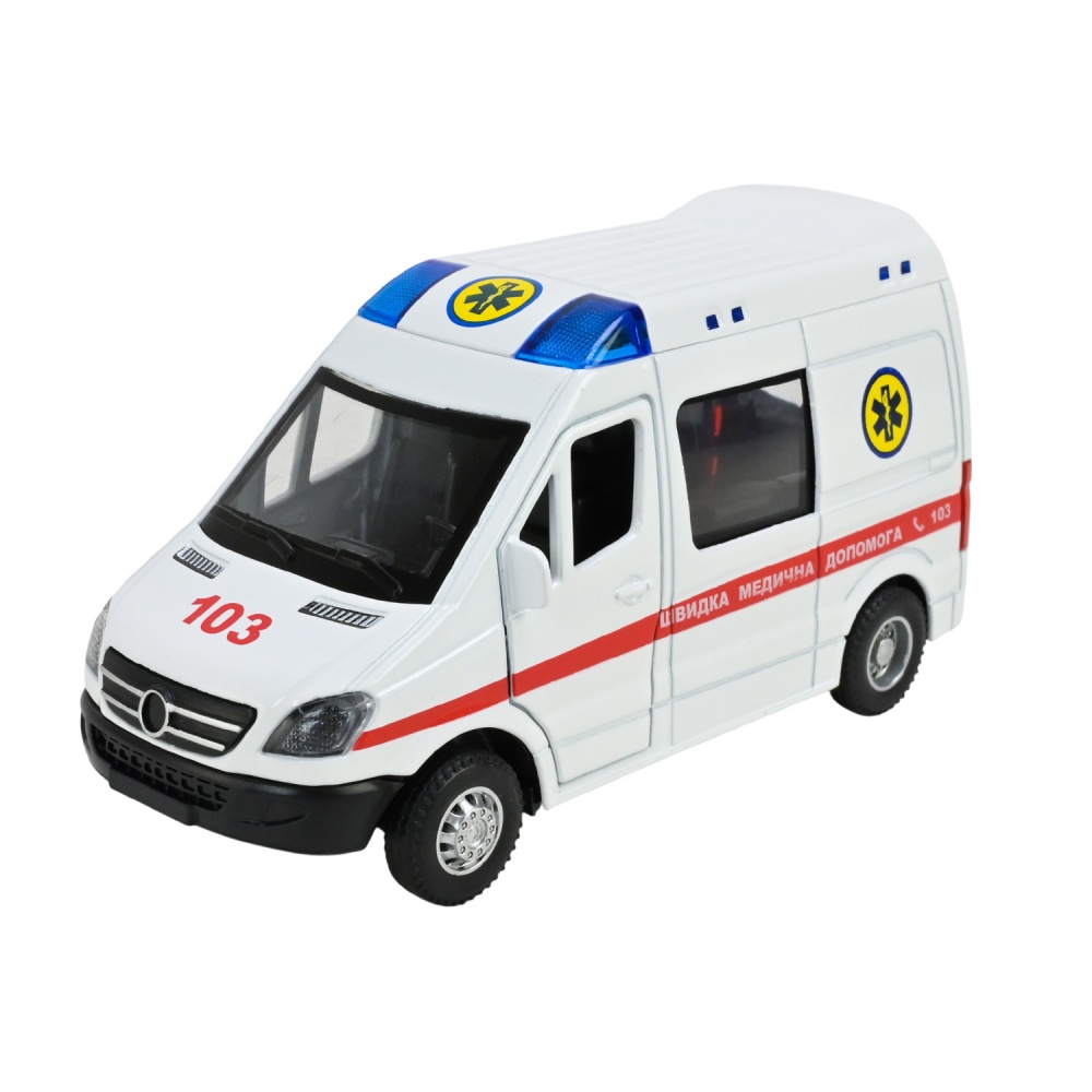 Машинка Автопром 1:24 «Службы спасения» Скорая помощь AP7543